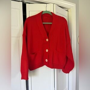 Babaa No22 cardigan in summer flame